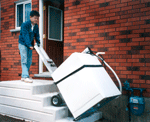 appliance moving on Washer Stairs